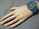 Authentic Vintage Native American Navajo Larry Moses Begay Turquoise Sterling Silver Bracelet-Nativo Arts