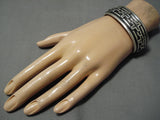 Important Vintage Navajo Andy Camdman Sterling Silver Native American Bracelet-Nativo Arts