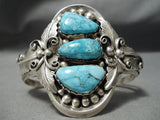 Vivid Carico Lake Turquoise Vintage Native American Navajo Sterling Silver Bracelet-Nativo Arts