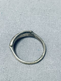 Very Early Vintage Native American Zuni 5 Cerrillos Turquoise Sterling Silver Ring-Nativo Arts
