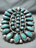 Unbelievable Vintage Navajo Turquoise Sterling Silver Ring Native American Old-Nativo Arts