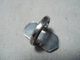 Early 1900's Vintage Native American Zuni Dishta Cerrillos Turquoise Sterling Silver Ring Old-Nativo Arts