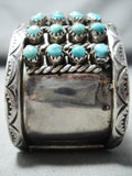 Important Vintage Zuni Native American Turquoise Sterling Silver Bracelet-Nativo Arts
