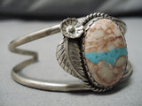 Stunning Vintage Native American Navajo Blouder Royston Turquoise Sterling Silver Bracelet-Nativo Arts