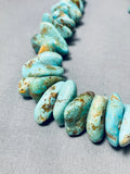 144 Grams Vintage Santo Domingo Royston Turquoise Chunk Huge Necklace-Nativo Arts