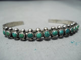 Incredible Vintage Native American Navajo Cerrillos Turquoise Sterling Silver Bracelet Old-Nativo Arts