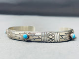 Noteworthy Native American Navajo Sleeping Beauty Turquoise Sterling Silver Bracelet-Nativo Arts