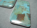 Vibrant Santo Domingo Royston Turquoise Sterling Silver Earrings Native American-Nativo Arts