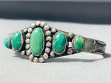 Early Vintage Native American Navajo Cerrillos Turquoise Sterling Silver Bracelet-Nativo Arts