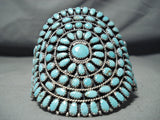 Important Larry Moses Begay Vintage Native American Navajo Sterling Silver Cluster Bracelet-Nativo Arts