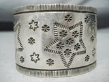 Fabulous Vintage Navajo Native American Sterling Silver Stars Bracelet-Nativo Arts