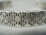 Family Of Crosses Native American Sterling Silver Christian Bracelet-Nativo Arts