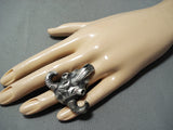 Striking San Felipe Sterling Silver Skull Ring-Nativo Arts