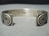Alex Sanchez Navajo Kingman Turquoise Sterling Silver Bracelet Native American-Nativo Arts