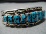 Superior Vintage Navajo Turquoise Sterling Silver Native American Bracelet-Nativo Arts