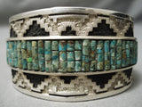 Best Vintage Native American Navajo Dan Jackson Green Turquoise Sterling Silver Bracelet-Nativo Arts