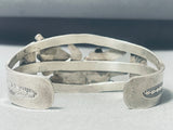 Rare Vintage Native American Zuni Turquoise Kachina Sterling Silver Bracelet-Nativo Arts