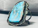 One Of The Best Ever Vintage Native American Navajo Gilbert Turquoise Sterling Silver Bracelet-Nativo Arts