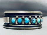 Astounding Vintage Native American Navajo Kingman Turquoise Sterling Silver Bracelet-Nativo Arts