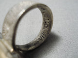 Amazing Vintage Native American Navajo David Tune Turquoise Sterling Silver Ring-Nativo Arts