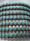 Native American One Of Biggest Early Snake Eyes Turquoise Vintage Zuni Sterling Silver Bracelet-Nativo Arts