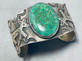 Native American Important Damale Turquoise Animal Sterling Silver Vintage Bracelet-Nativo Arts