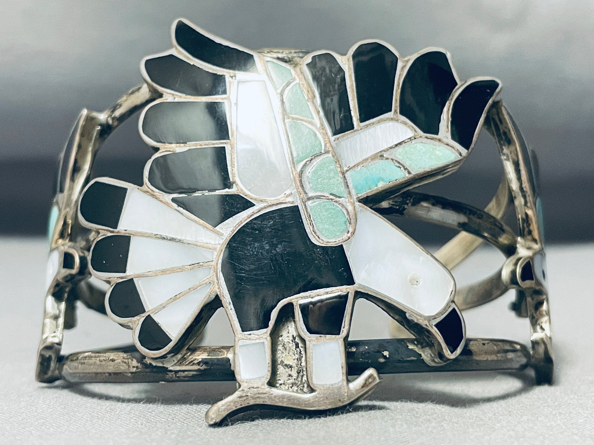 Flying Magnificent Eagle Vintage Native American Zuni Turquoise