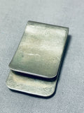 Exceptional Vintage Native American Navajo Blue Gem Turquoise Sterling Silver Money Clip-Nativo Arts