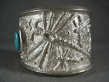 140 Grams Omg Heavy Vintage Navajo Turquoise Native American Jewelry Silver Bracelet-Nativo Arts