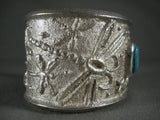 140 Grams Omg Heavy Vintage Navajo Turquoise Native American Jewelry Silver Bracelet-Nativo Arts