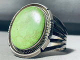 Best Vintage Wes Craig Vintage Native American Navajo Gaspeite Sterling Silver Bracelet-Nativo Arts