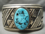 Authentic Bigger Vintage Native American Navajo Thomas Singer Turquoise Sterling Silver Bracelet-Nativo Arts
