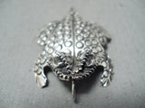 Whimsical Benny Benally Native American Navajo Sterling Silver Toad Pin/ Pendant-Nativo Arts