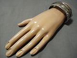 Quality 14k Gold Sterling Silver Mark Yazzie Vintage Native American Navajo Bracelet Old-Nativo Arts