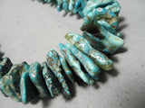 Green Nugget Collection Vintage Native American Navajo Sterling Silver Torpedo Necklace Old-Nativo Arts