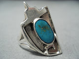 Incredible Navajo Royston Turquoise Sterling Silver Ring Native American-Nativo Arts
