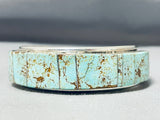 Best Native American Navajo Signed #8 Turquoise Inlay Sterling Silver Bracelet-Nativo Arts