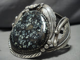 Best Vintage Native American Navajo New Lander Blue Turquoise Sterling Silver Bracelet-Nativo Arts