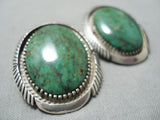 Gorgeous Vintage Native American Navajo Royston Turquoise Sterling Silver Earrings-Nativo Arts