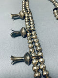Authentic Vintage Native American Navajo Sterling Silver Squahs Blossom Necklace-Nativo Arts