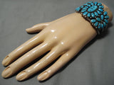 Marvelous Vintage Native American Navajo Blue Gem Turquoise Sterling Silver Native Bracelet-Nativo Arts