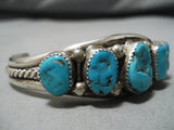 Incredible Vintage Navajo Turquoise Sterling Silver Native American Bracelet-Nativo Arts