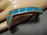 Impressive Vintage Navajo Zig Zag Sterling Silver Native American Bracelet-Nativo Arts