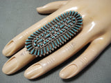 Spectacular Vintage Zuni Turquoise Sterling Silver Ring Native American Old-Nativo Arts