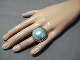 Stunning Vintage Native American Navajo Royston Turquoise Sterling Silver Ring-Nativo Arts