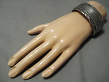 Important Gary Reeves Sterling Silver Navajo Native American Bracelet-Nativo Arts