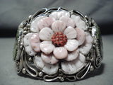 Native American Huge Flower Important Franciso Gomez Turquoise Sterling Silver Bracelet-Nativo Arts