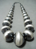 Huge Hand Forged Sterling Silver Vintage Native American Navajo Necklace-Nativo Arts