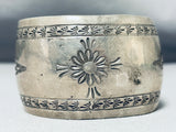 Outstanding Vintage Native American Navajo Sterling Silver Huge Bracelet-Nativo Arts