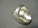 Native American Magnificent Huge Oval Turquoise Wildhorse Sterling Silver Ring-Nativo Arts